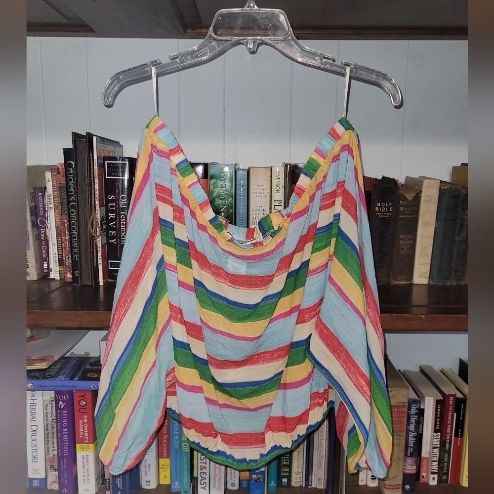 Flying Tomato Rainbow Striped Crop Top